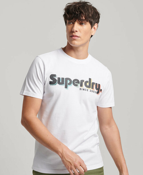 Футболка Superdry, размер M, белый