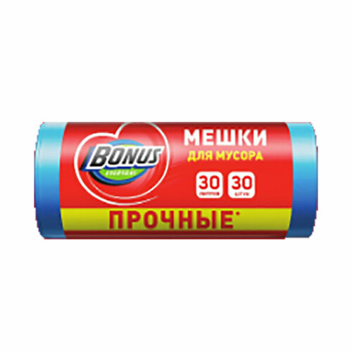 Пакеты для мусора BONUS 30л 30шт 45х55см HD синие 279₽