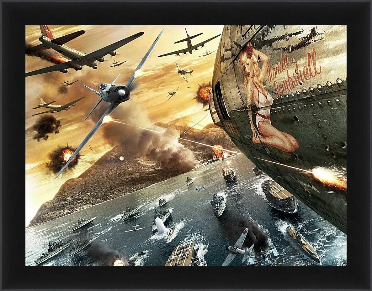 Плакат, постер на бумаге Battlestations: Pacific. Размер 21 х 30 см