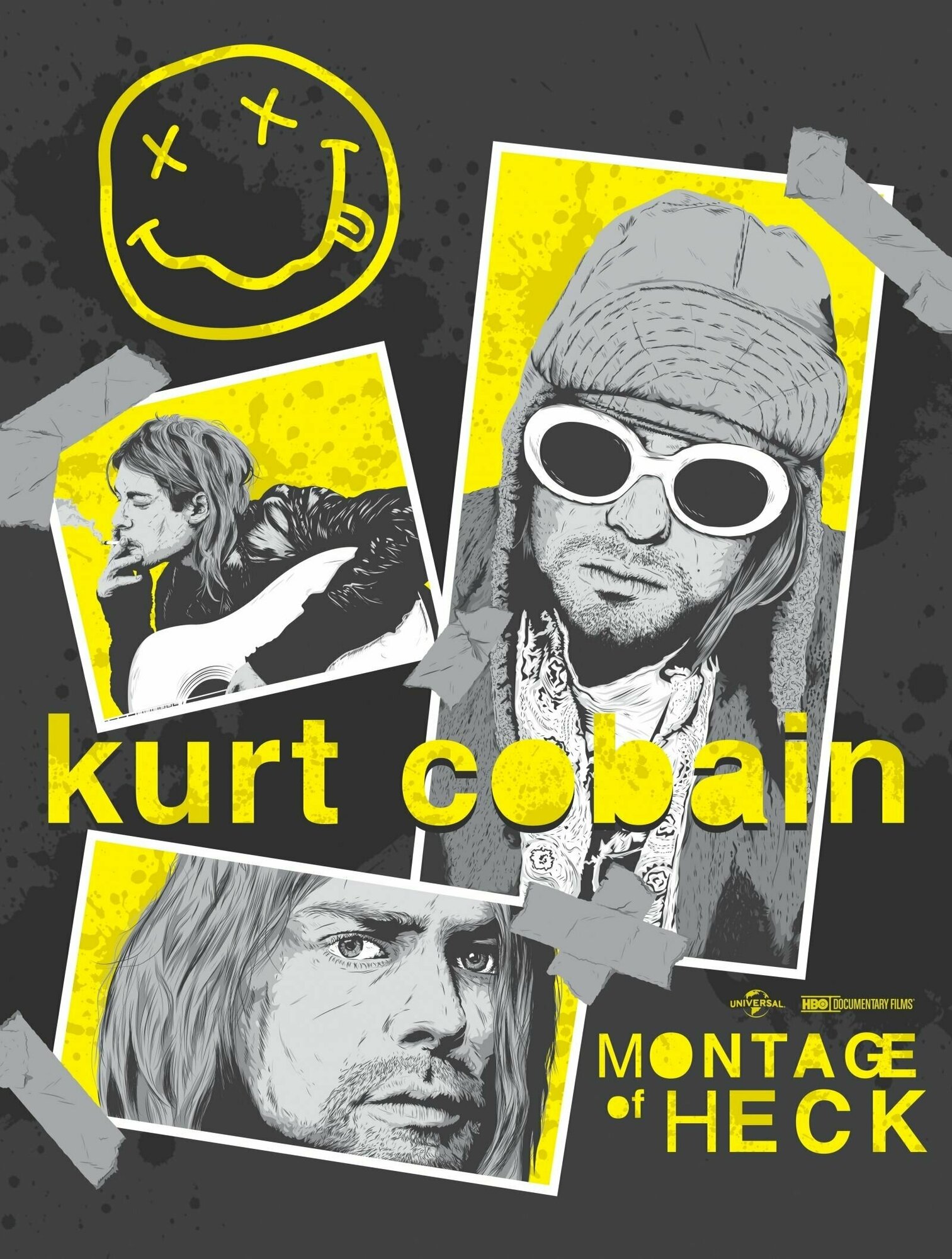 Плакат постер на бумаге Kurt Cobain (Курт Кобейн Nirvana). Размер 21 на 30 см