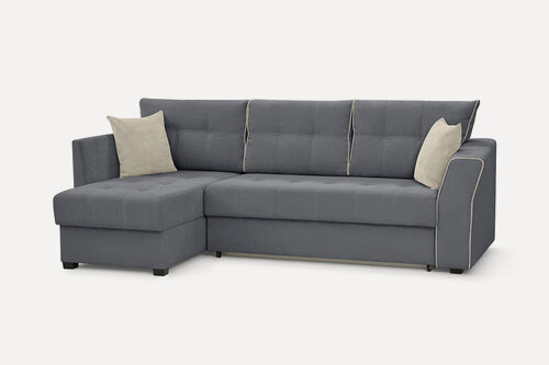 Изображение товара Угловой диван-кровать Hoff Камил, левый угол, 240х89х150 см, цвет темно-серый