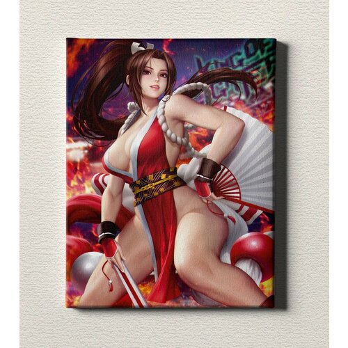 Интерьерный постер на стену для дома, в подарок / Картина на холсте для интерьера - NeoArtCorE SNK: Мэй Ширануи, размер 30х40см