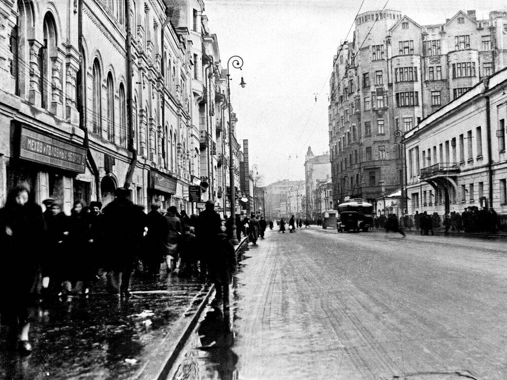 Плакат, постер Vintage Moscow, Старая Москва, Ретро на холсте, размер 60х84см