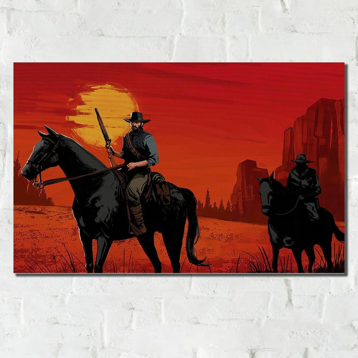 Картина интерьерная на дереве Red Dead Redemption 2 Rockstar, Джон Марстон - 14121