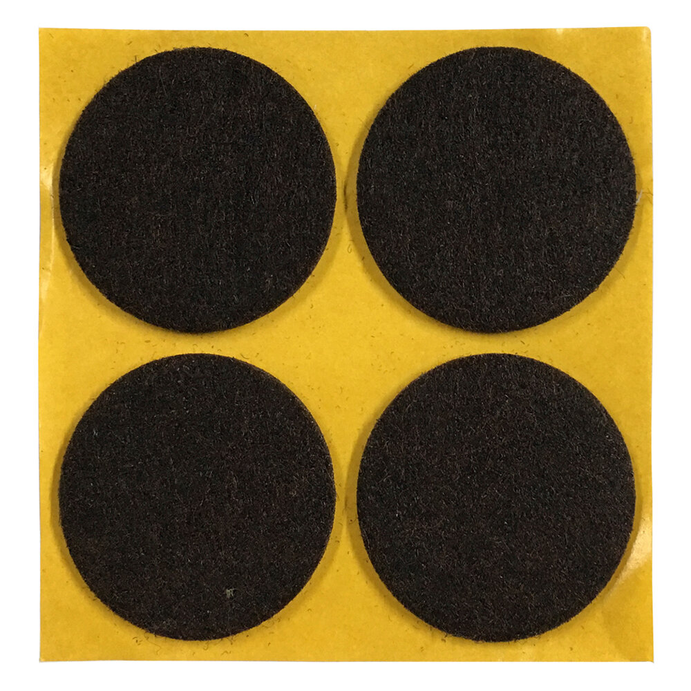 Подпятники фетровые FIXBERG самоклеящиеся d35 мм коричневые 4 шт