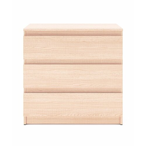 Комод Феликс №2 3 ящика напольный 80х48х78 см, альпийский дуб