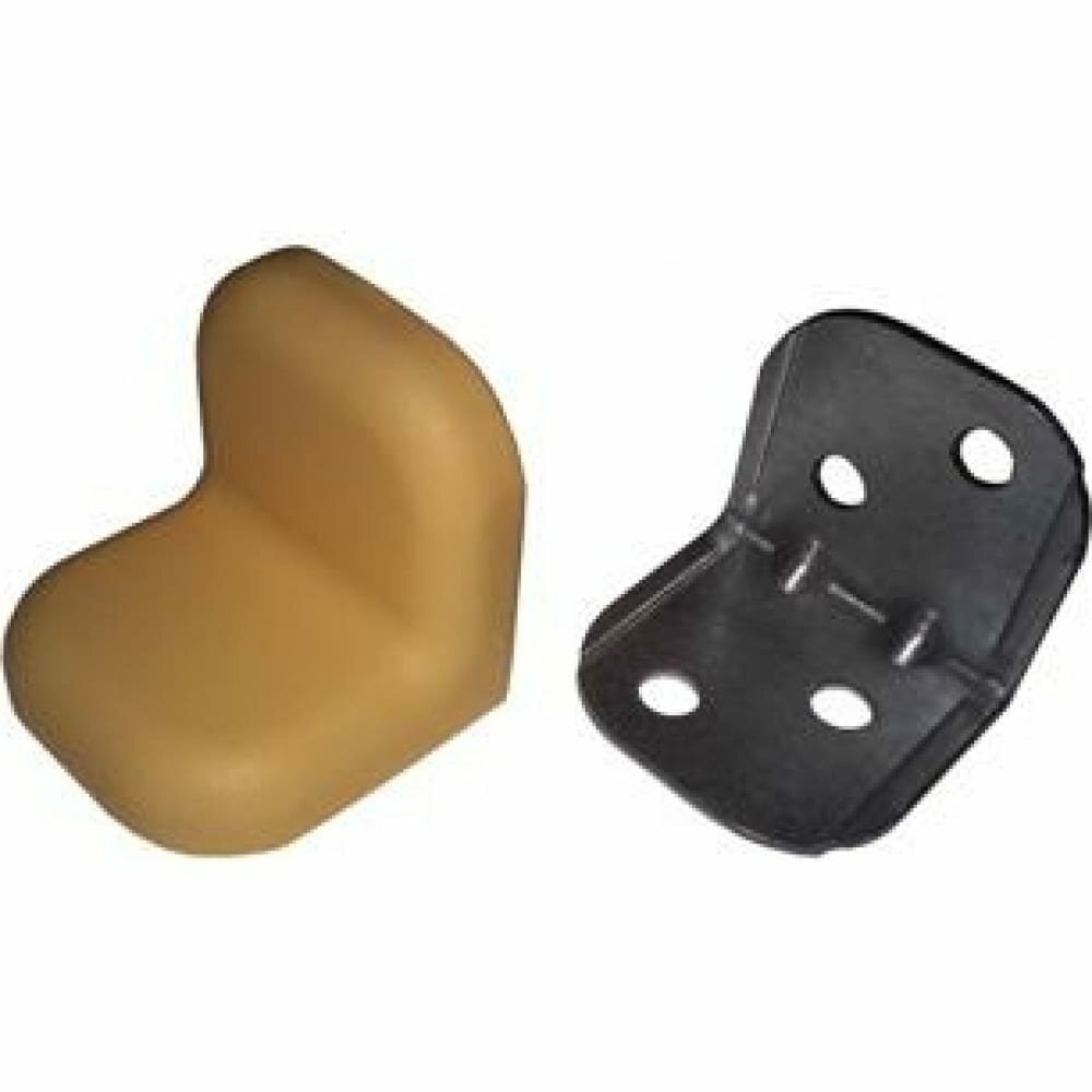 Уголок мебельный с декоративной накладкой 28х28х28 мм, цвет бежевый, 4 шт. Левша - фото №1