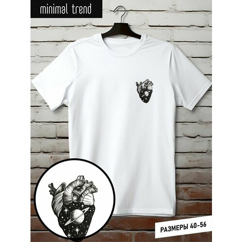 фото Футболка minimal trend, размер l, белый