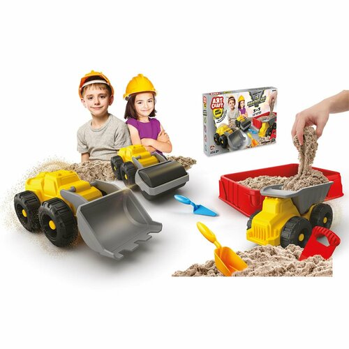 03727 Набор кинетический песок Большая стройка, 750г ART SAND