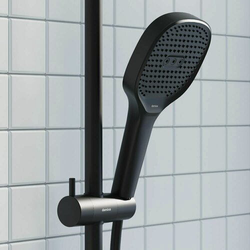 Изображение товара Лейка для душа Damixa Merkur, 3 режима работы, черная, PVD покрытие