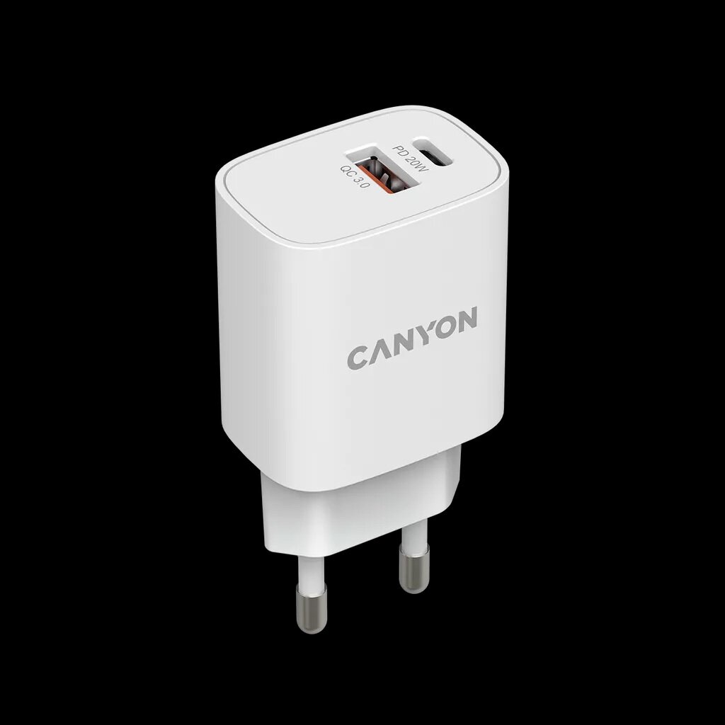 Зарядное устройство сетевое Canyon CNE-CHA20W04 USB-A/C, белый - фото №13