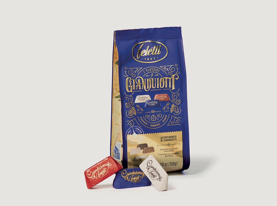 Конфеты шоколадные Feletti ассорти джандуйя фундук, 150 г - фото №2