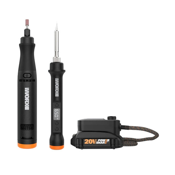 Набор WORX MAKER X 20V аккумуляторный MAKER X: гравировальная машинка WORX WX739 + выжигатель-паяльник аккумуляторный WORX WX744 - фото №9