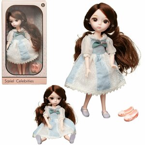 Кукла Junfa в бело-голубом платье 25 см WJ-37766
