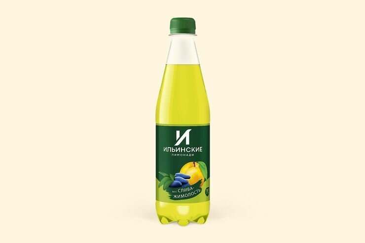 Ильинский лимонад Слива Жимолость 480 мл (12 штук)