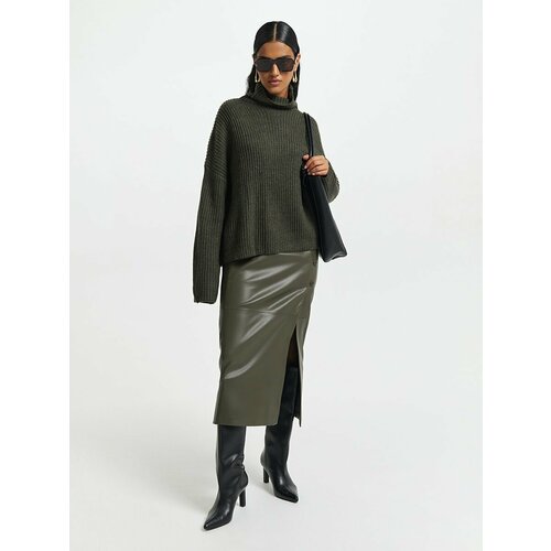 фото Свитер love republic, размер s, зеленый, коричневый