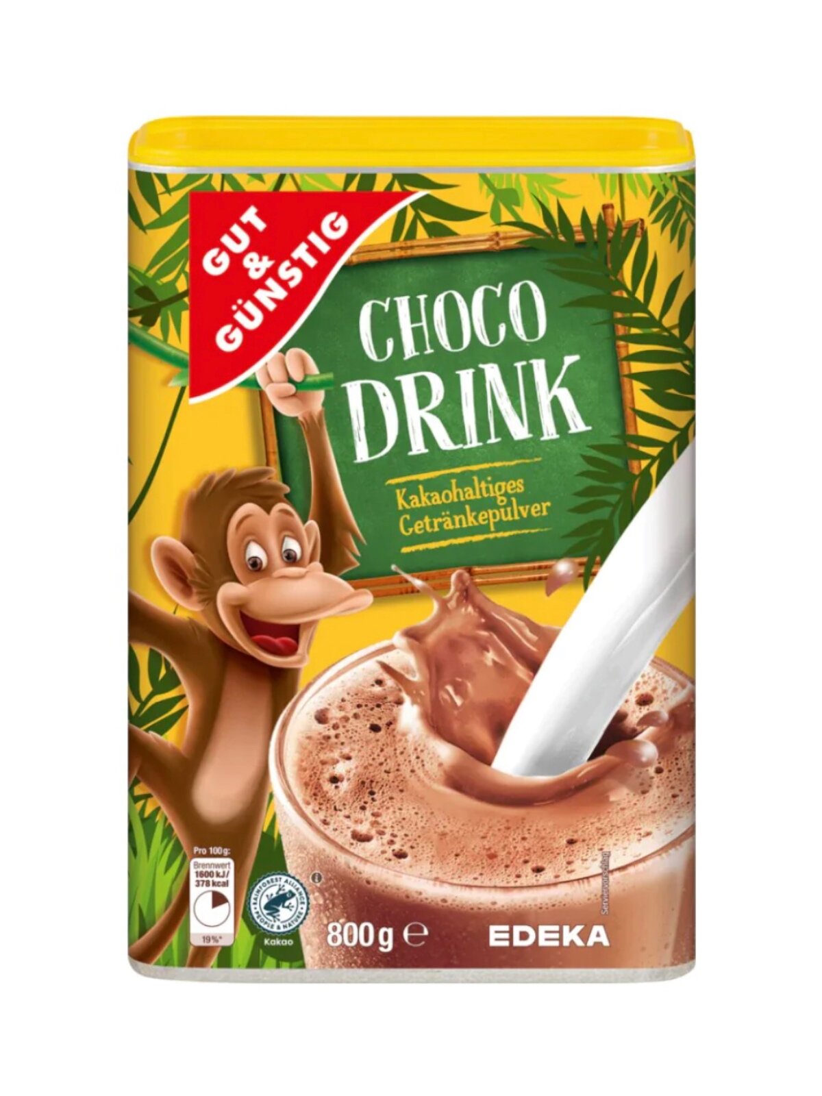 Напиток шоколадный какао Choco Drink EDEKA, 800 г, из Финляндии - фотография № 2