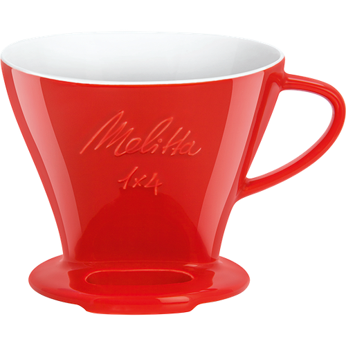 пластиковый фильтродержатель для кофе melitta 1x2® чёрный 6761017 Фарфоровый фильтродержатель для кофе Melitta 1x4®, красный 6763135