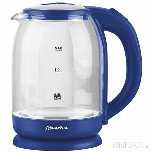 Чайник матрена MA-154 электрический 18 л стекло синий 105229 136000₽