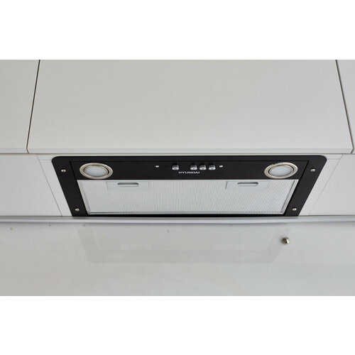 Вытяжка встраиваемая Hyundai HBB 6035 BK черный управление кнопочное 1 мотор 1363000₽