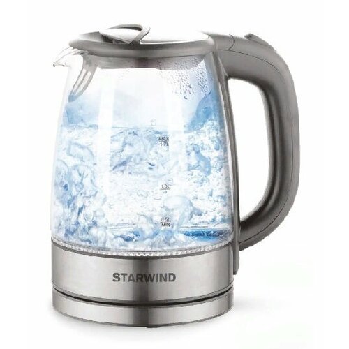 Чайник электрический STARWIND SKG2315, 2200Вт, серый и серебристый чайник starwind sks4210 серебристый