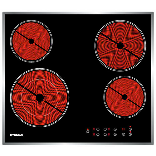 Электрическая варочная панель Hyundai HHE 6485 IX черный 4200000₽