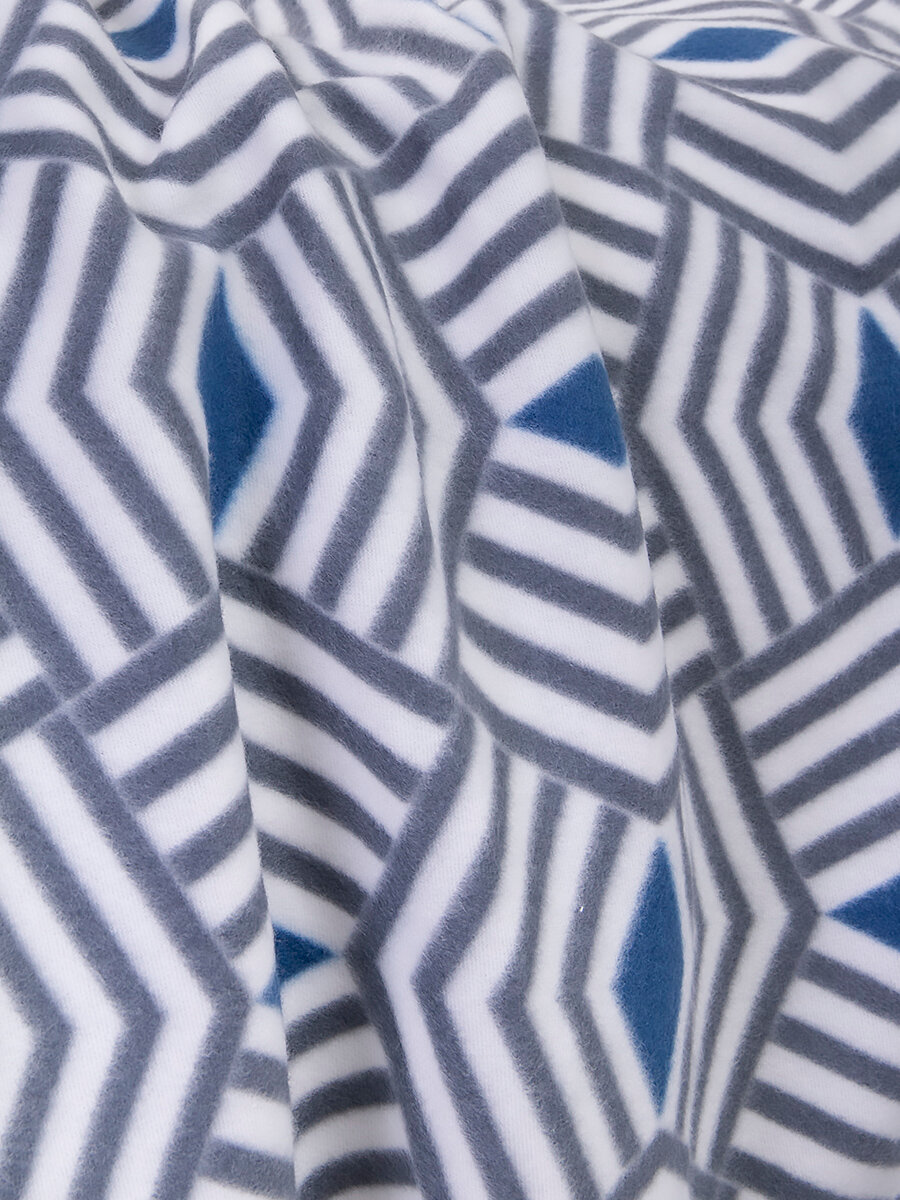 Плед флисовый 150х200 см, " Этника", синий - фотография № 7