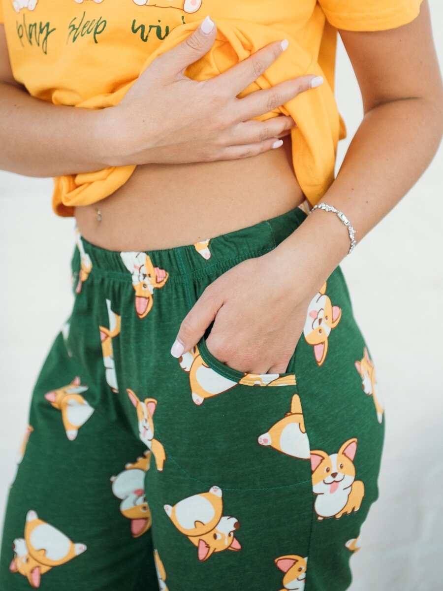 Пижама со штанами Корги комплект домашний - фотография № 8