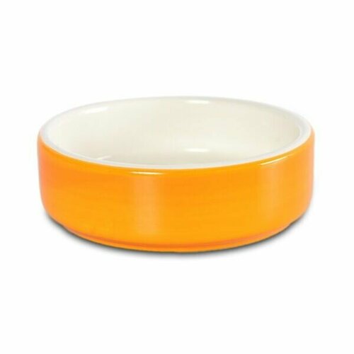 Homepet 8,5 см х 8,5 см х 3 см миска для мелких грызунов керамическая оранжевая
