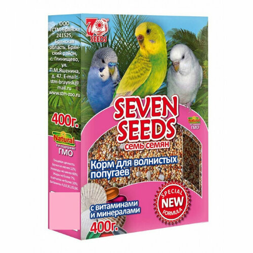 Seven Seeds Special Корм для волнистых попугаев с витаминами и минералами 400 гр x 5 шт. seven seeds корм seven seeds supermix для волнистых попугаев 1 кг