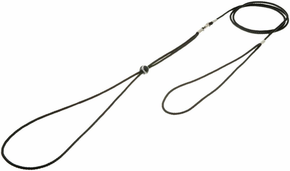 Ринговка для собак круглая с бусинкой черная 3 мм V.I.Pet (1 шт)