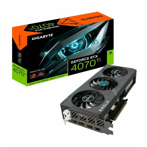 Видеокарта Gigabyte PCI-E nVidia GeForce RTX 4070Ti EAGLE OC 12Gb GV-N407TEAGLE OC-12GD 20 14334300₽