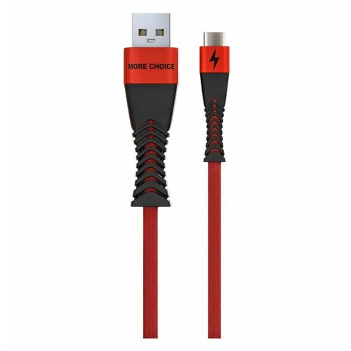 Дата-кабель More choice Smart USB 3.0A для Type-C K41Sa нейлон 1м (Red Black) дата кабель smart usb 3 0a для type c more choice k41sa new нейлон 1м red black