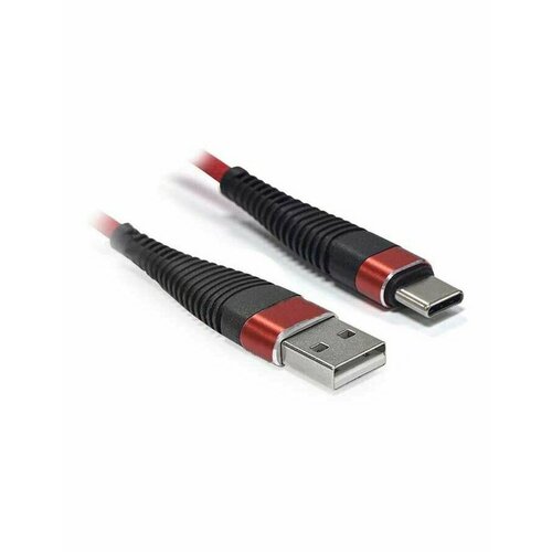 Кабель CBR USB - Type-C 2.1A 1m CB 502 Red кабель type c 1м cbr cb 502 круглый серебристый