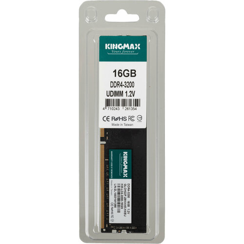 Память DDR4 16Gb 3200MHz Kingmax KM-LD4-3200-16GS RTL PC4-25600 CL22 DIMM 288-pin 1.2В Ret эра dk ld4 sl rgb прозрачный