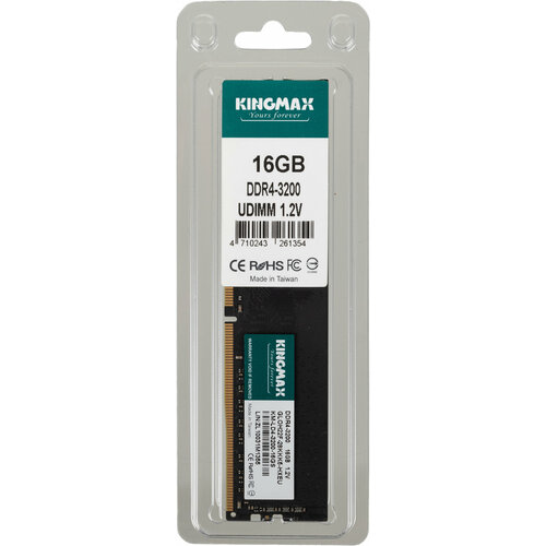 Память DDR4 16Gb 3200MHz Kingmax KM-LD4-3200-16GS RTL PC4-25600 CL22 DIMM 288-pin 12В Ret 534300₽
