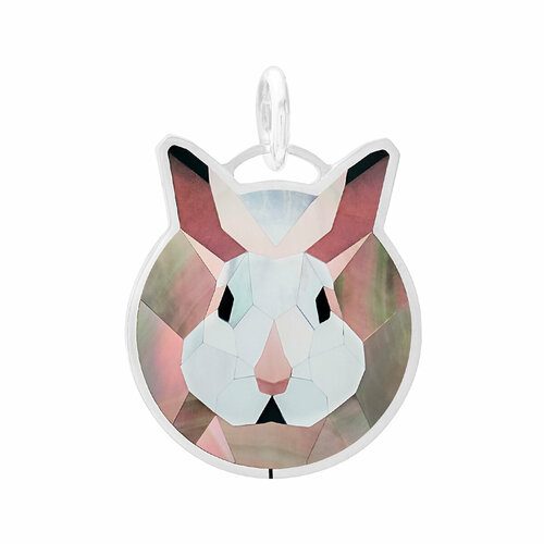 Платежный шарм Artpayments Шарм серебро Мозайка из драгоценных камней Tinkoff Pay, серебро, 925 проба, лазурит, родонит, перламутр, яшма