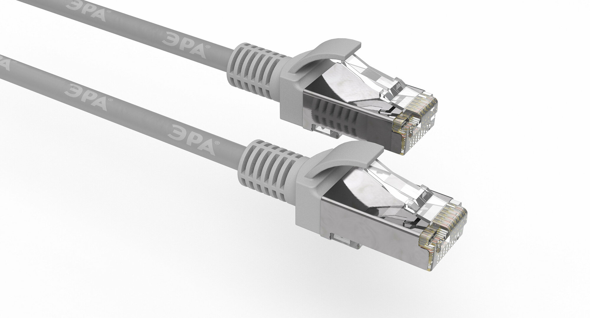 фото Патч корд ЭРА SIMPLE F/UTP экранированный 1,5 м, категория 5e, серый