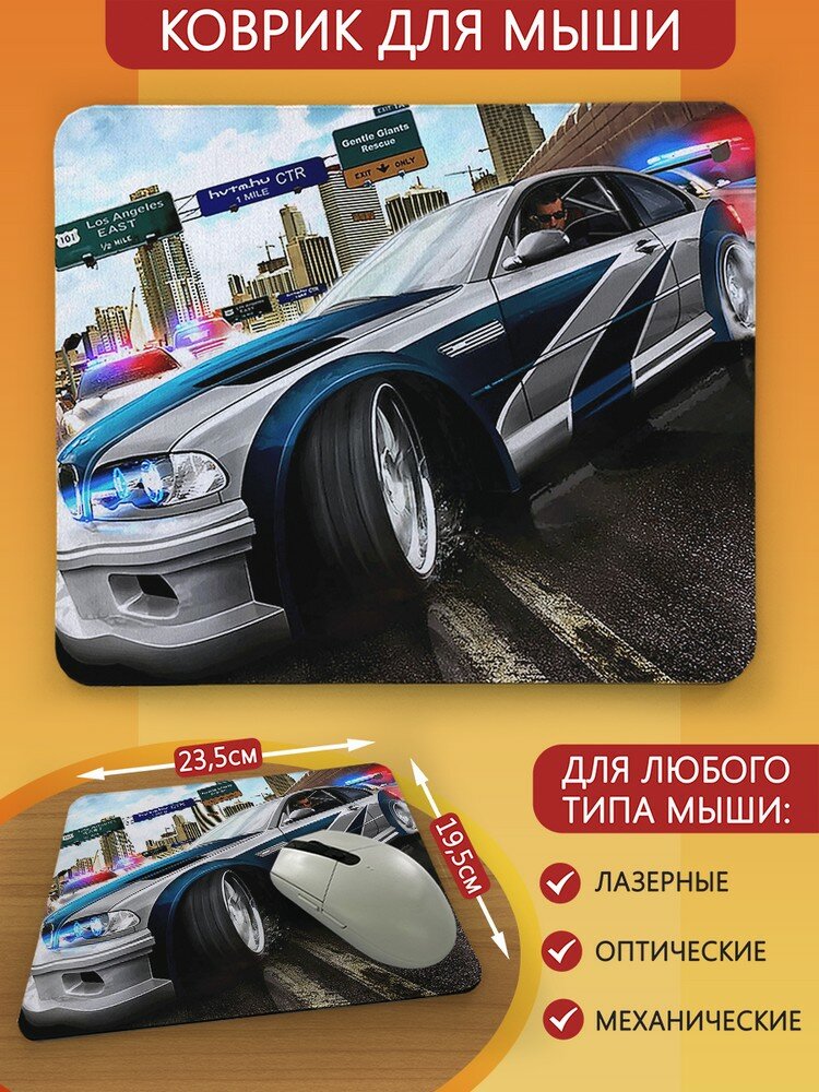 Коврик для мыши need for speed машины bmw - 9