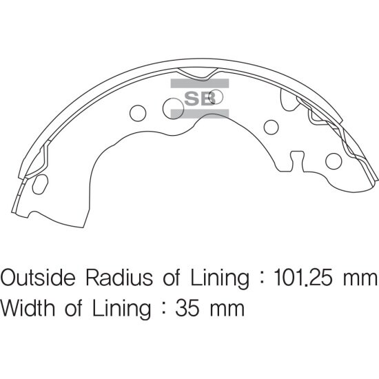 Колодки тормозные барабанные Sangsin Brake для NISSAN ALMERA classic, SA131, 4 шт