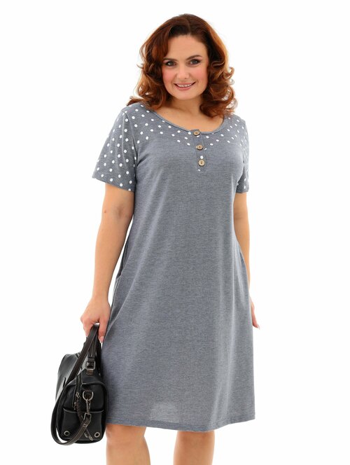 Платье mylovestyle, размер 56, серый