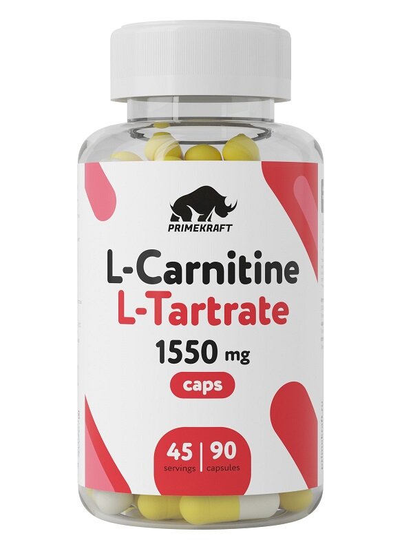 Жиросжигатель Л-Карнитин (L-Сarnitine) Prime Kraft L Carnitine L Tartrate 1550 мг 90 капсул