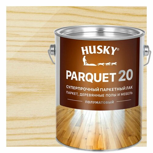 Лак паркетный Husky Parquet 20 полуматовый бесцветный 27 л 3284₽