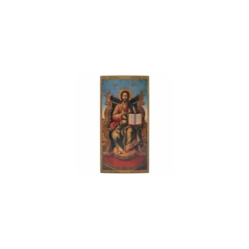 Икона Спаситель 18х9 С-58 прямая печать по левкасу, золочение #148280