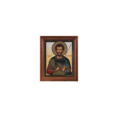 мученик иоанн воин икона в рамке с узором 14 5 16 5 см Икона в дер. рамке 11*13 Набор с Днем Ангела Иоанн Воин #55869