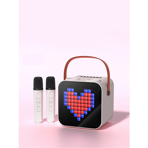 Портативная домашняя караоке-система с беспроводным микрофоном SP-100 белый 456200₽