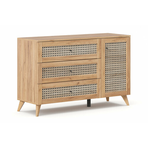 Комод комбинированный SCANDICA Квебек 120х78х418 см цвет дуб золотой 9999₽