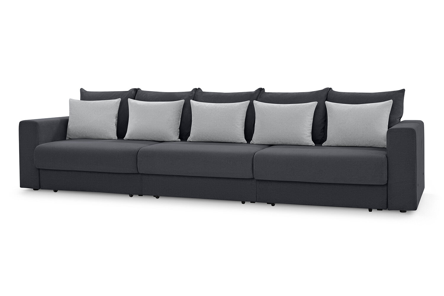 Диван-кровать Hoff Модена прямой, 343х90х120 см, еврокнижка, цвет графитовый