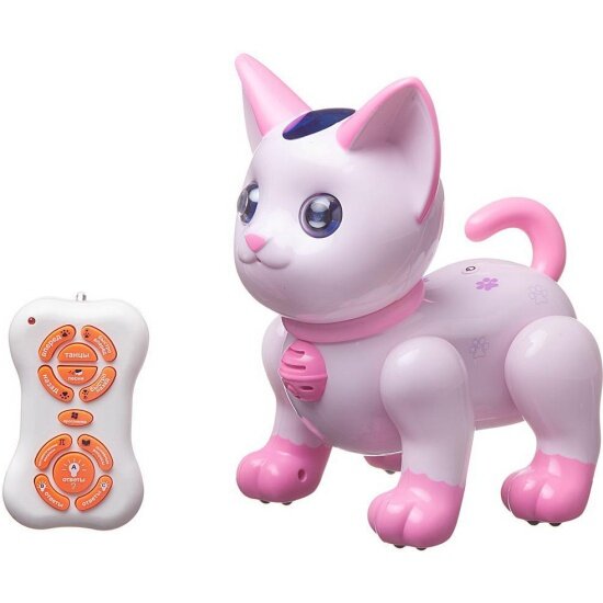Интерактивная игрушка Junfa Котенок розовый