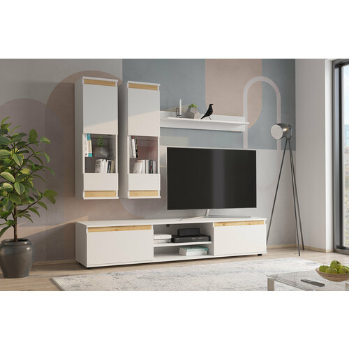 Гостиная Hoff Bruno 175х196х37 цвет белый дуб Вотан 9998₽